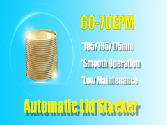 Mesin Pembuat Kaleng Logam Otomatis Lid Stacker Tegangan 380V 50Hz
