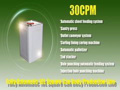 Mesin Pembuat Kaleng Otomatis Penuh 30cpm Untuk Produksi Ember Cat Logam