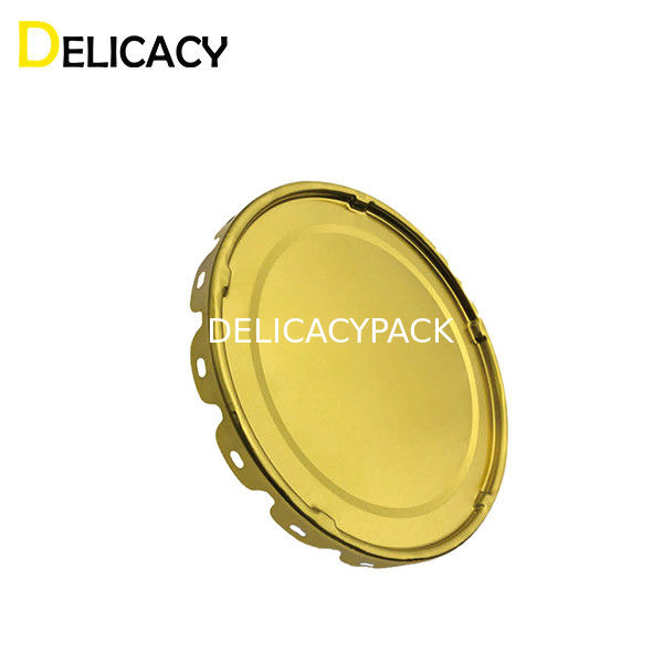 Kaleng Logam Besi Substrat Tinplate Tutup Untuk Ember Cat Kimia Industri Putaran 10L