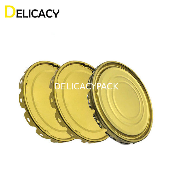 Kaleng Logam Besi Substrat Tinplate Tutup Untuk Ember Cat Kimia Industri Putaran 10L