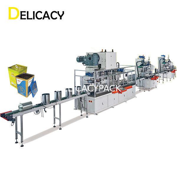 18L Rectangular Square Oil Tin Membuat Mesin 30CPM Untuk Produksi Kaleng Cat