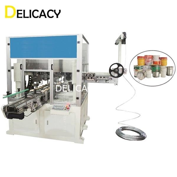 Mesin Pengemas Logam Baja Otomatis Tin Barrel Wire Handle Machine Untuk Chemical Pail Dapat Membuat Garis