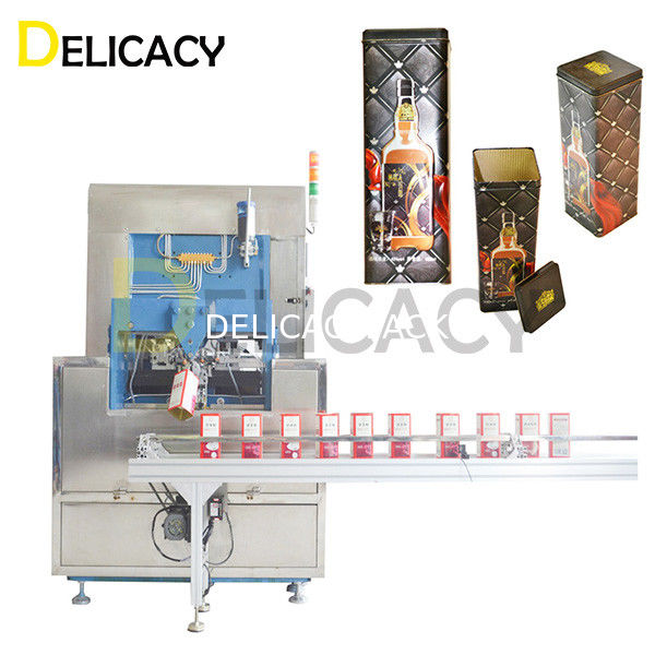 Bisa Penutupan Mesin Sewing Untuk Whiskey Packing Tin Box persegi panjang Wine Tin Box Barley Bree Tin Can