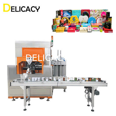 Mengunci Mesin Pembuat Kontainer Timah Untuk Kaleng Hias Tidak Teratur